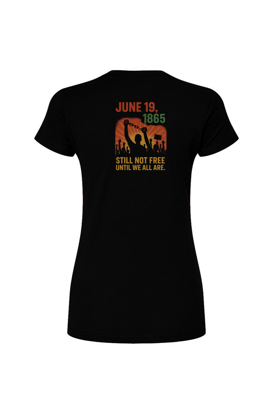 Juneteenth Front and Back Womens Fine Jersey T-Shirt