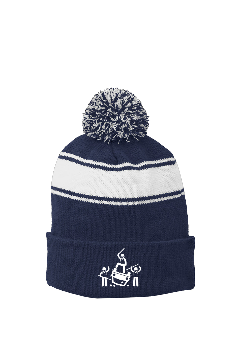 Riot Activity Stripe Pom Beanie