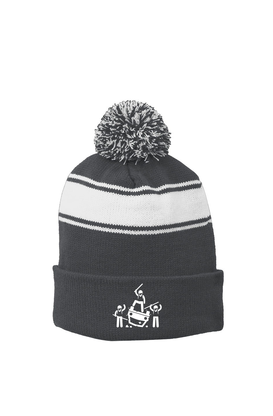 Riot Activity Stripe Pom Beanie