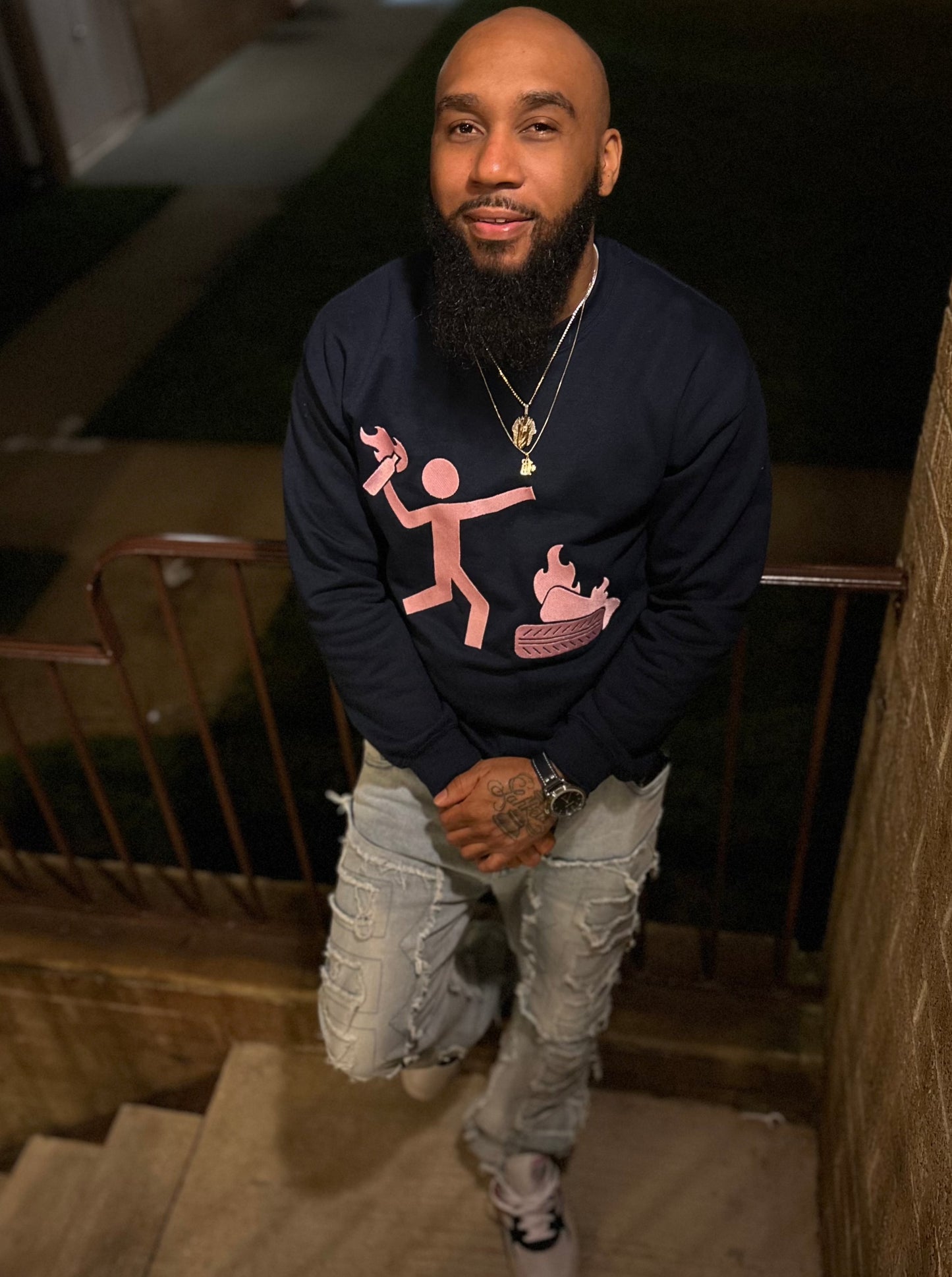 Molotov Man Heavy Crewneck Sweatshirt