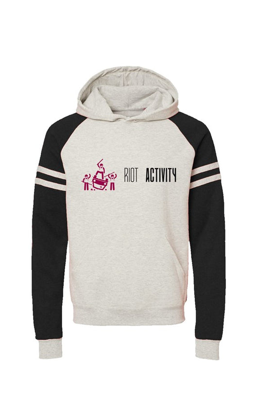 Riot Activity Varsity Colorblocked Raglan Hoodie