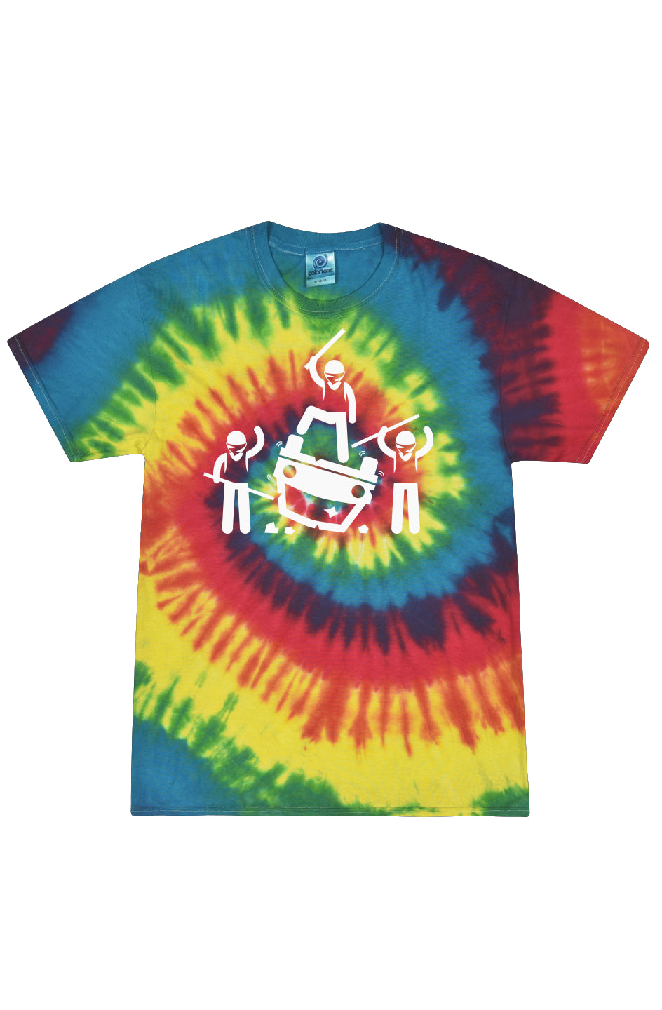 Riot Activity Tie Dye Reactive Rainbow Adult Tee