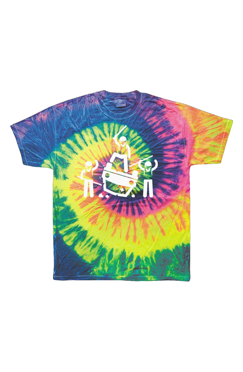 Riot Activity Tie Dye Neon Rainbow Adult Tee