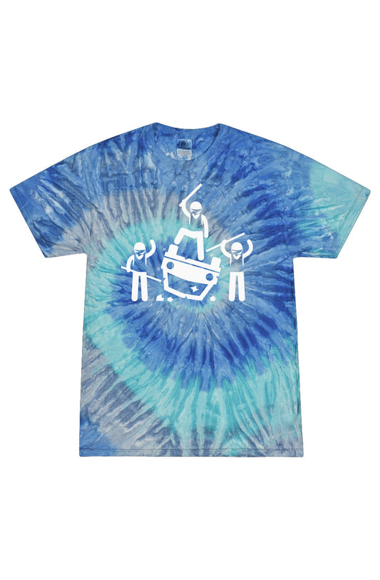 Riot Activity Tie Dye Blue Jerry Adult T Shirt